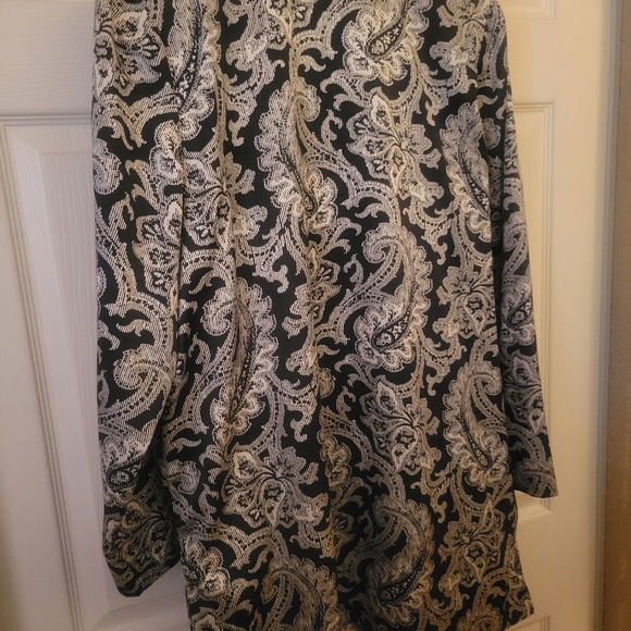 80's 90's Retro Paisley Blazer Black & White - Picture 5 of 9